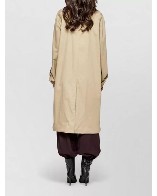 OOF WEAR Natural Cotton Trench Coat Collared Long Sleeves