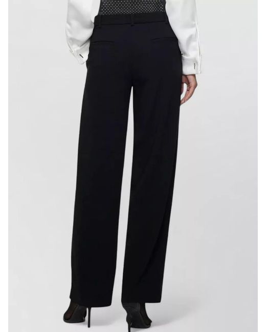 SIMONA CORSELLINI Blue High Rise Trousers Embellished Waistband Wide Leg