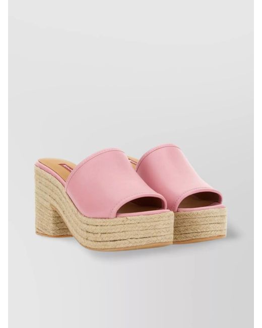 Moschino Pink Leather Sandals