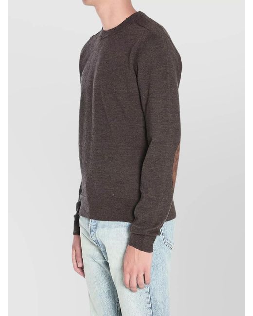 Maison Margiela Black Wool Sweater Signature Patches for men