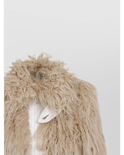 Dries Van Noten Natural Faux Fur Jacket