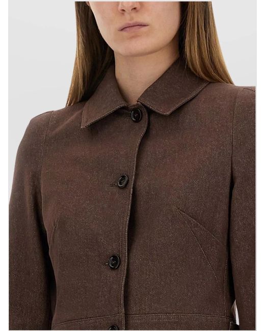 Max Mara Brown Cotton Cropped Jacket