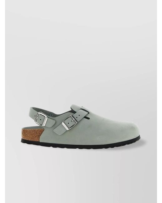Birkenstock Gray Suede Closed-Toe Sandals
