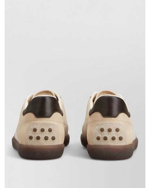 Tod's Natural Leather Low-Top Sneakers for men