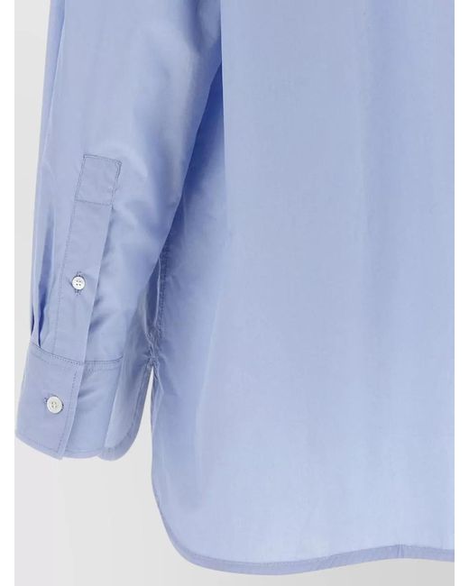 Maison Kitsuné Blue Baby Fox Shirt Long Sleeves Buttoned Cuffs