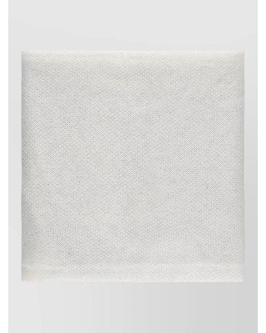 Fabiana Filippi Gray Rectangular Scarf Shaded Effect Knit Texture