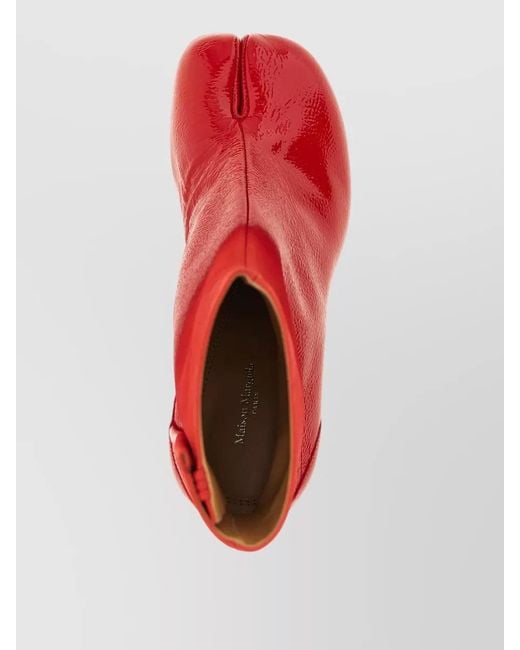Maison Margiela Red 'Tabi' Ankle Boots