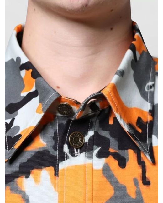 Dolce & Gabbana Black Camouflage Cotton Relaxed-Fit Long-Sleeve Shirt for men