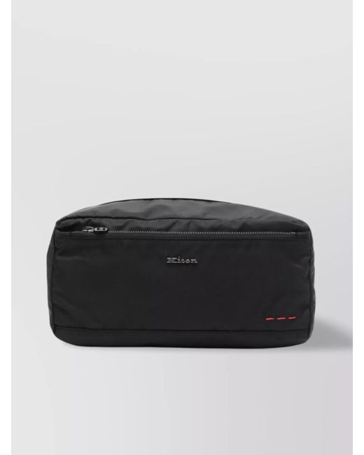 Kiton Black Travel Toiletry Bag for men