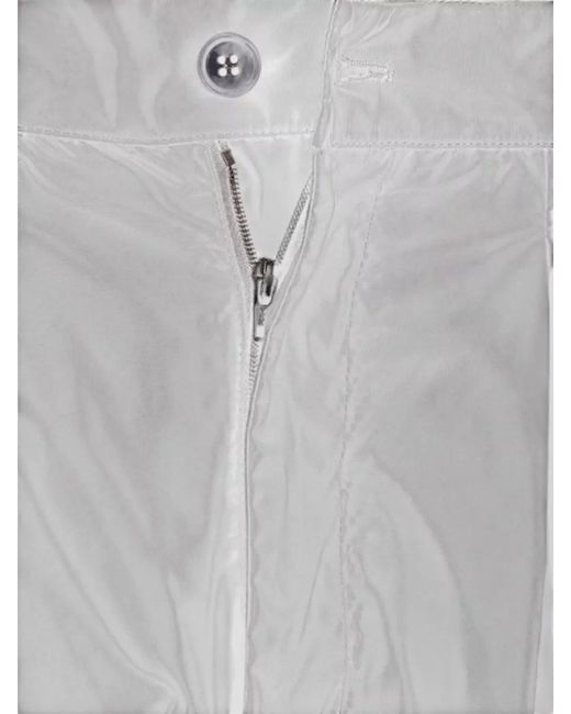Aspesi Gray Midi Skirt Knee Length Pleated Side Pocket