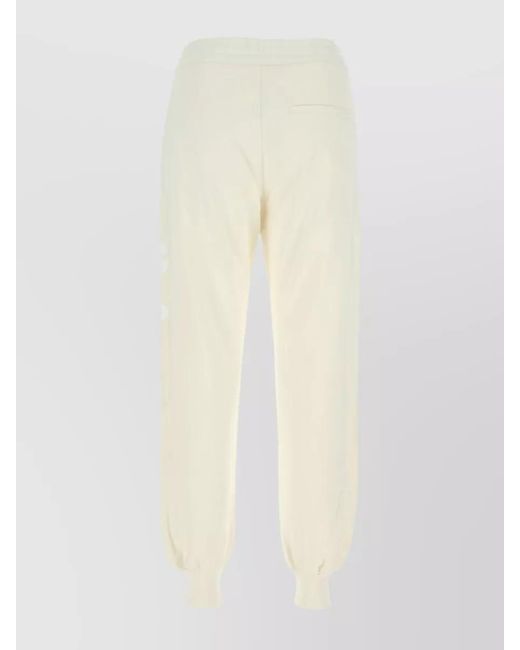McQueen White Cotton Track Pants
