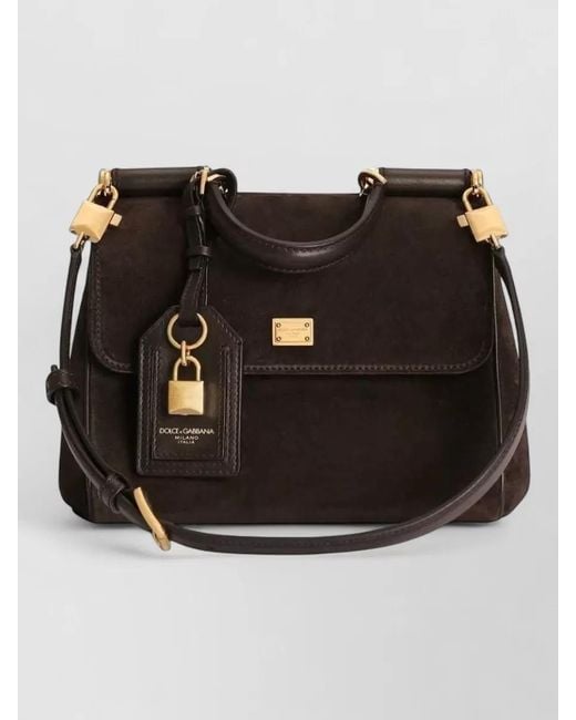 Dolce & Gabbana Brown My Sicily Small Shoulder Bag Leather