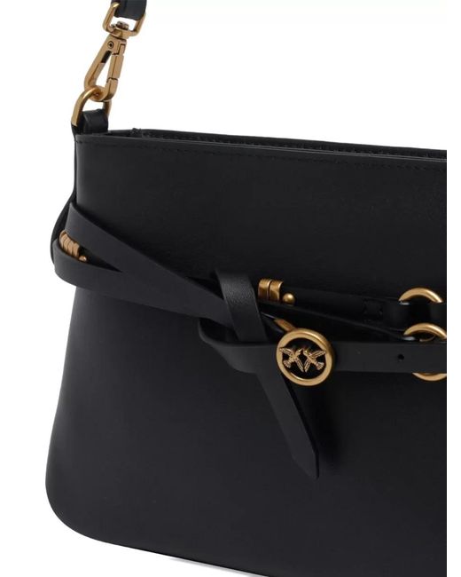 Pinko Black Mini Shoulder Bag Adjustable Strap Studs