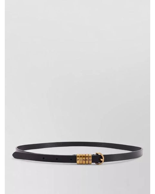 Pinko White Leather Belt