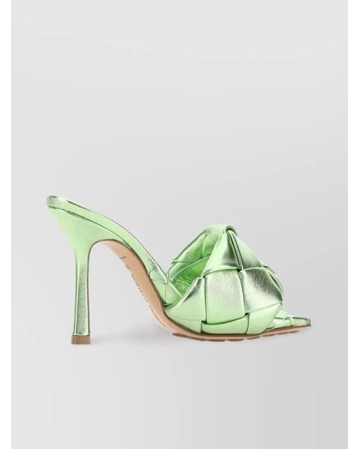 Bottega Veneta Green Leather Sandals