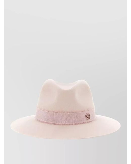 Maison Michel Pink Felt Fedora Hat