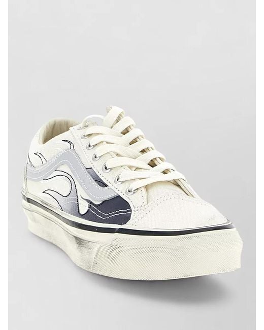 Vans White Old Skool 36 Low Top Sneakers Rubber Sole for men