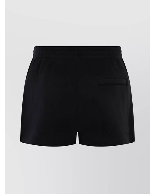 Alexander Wang Black Logo-Print Terry Mini Shorts