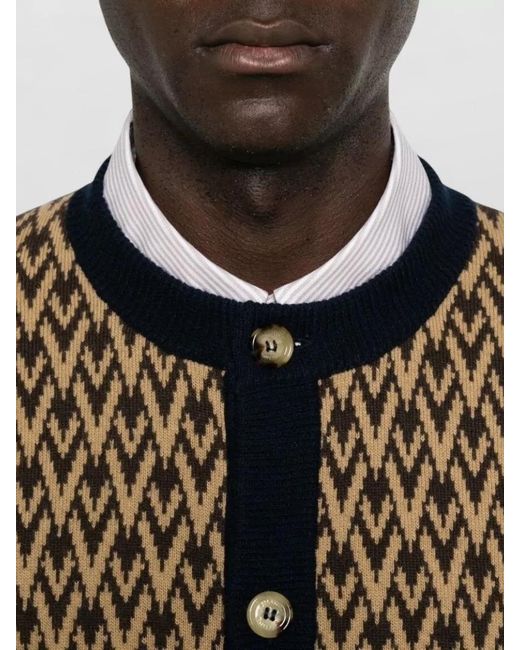 Valentino Garavani Multicolor Knit Jacket Short Sleeves Regular Fit Pockets for men