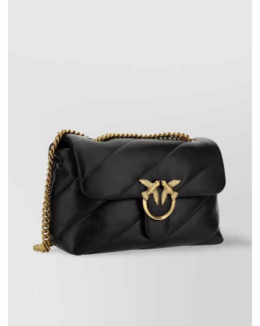 Pinko Black Love Bag Puff Leather Shoulder Bag