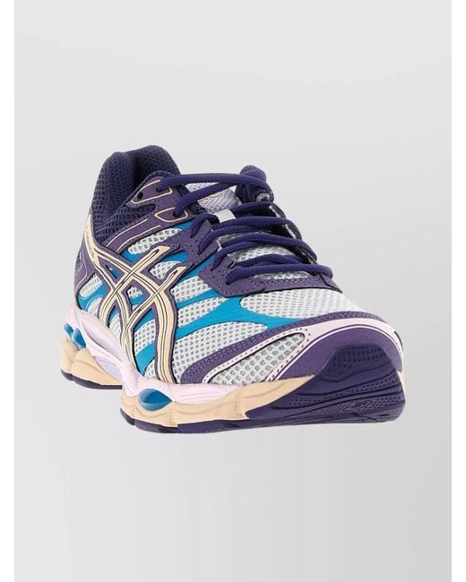 Asics Blue Leather Low-Top Sneakers