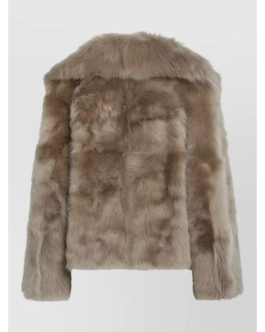 Blancha Brown Faux Fur Jacket