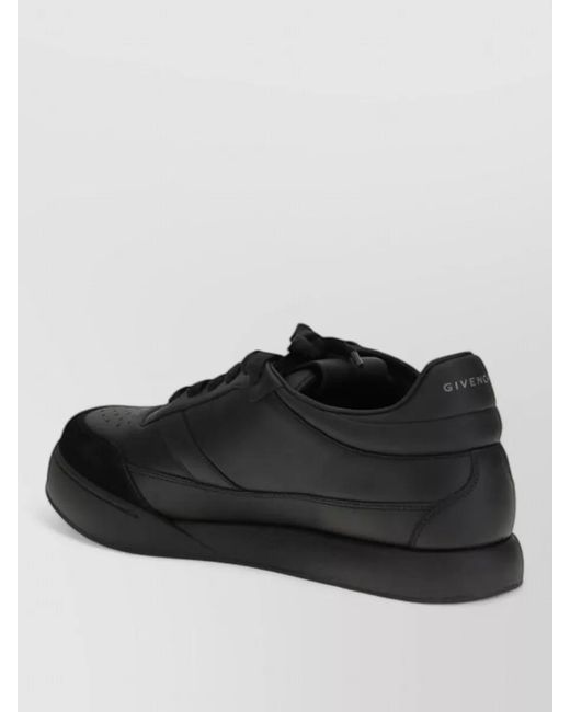 Givenchy Black Leather Low-Top Sneakers for men