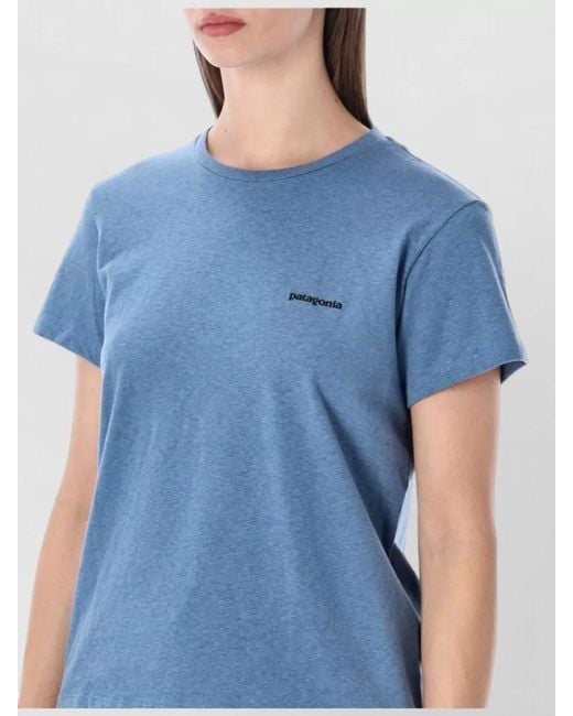 Patagonia Blue P 6 Crewneck Short Sleeve Straight Hem T-Shirt