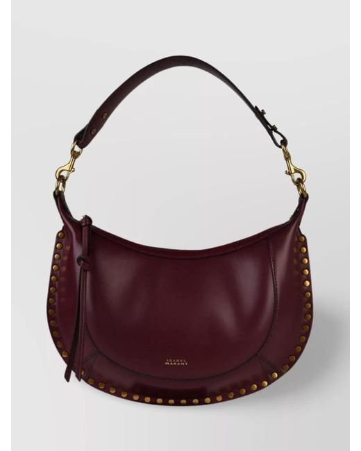 Isabel Marant Purple 'Naoko' Leather Crossbody Bag