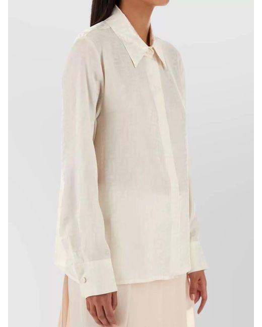 Fendi Natural Silk Oversized Shirt