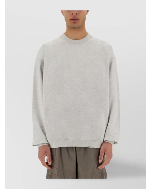 Represent Gray Cotton Initial Sweatshirt for men