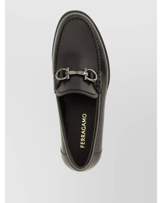 Ferragamo Gray Leather Loafers for men