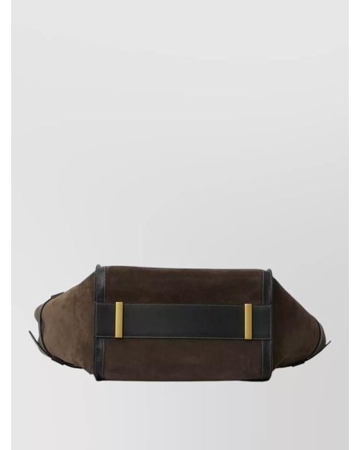 Tod's Black Medium T Signature Leather Shopping Bag
