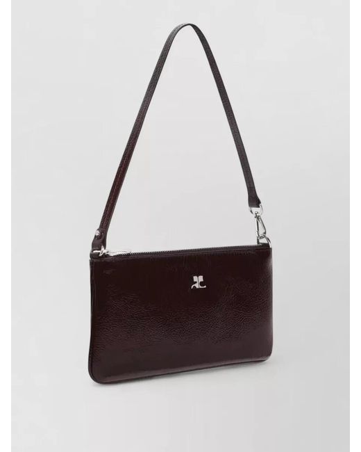 Courreges Multicolor Glossy Rectangular Shoulder Bag Zipped Pouch