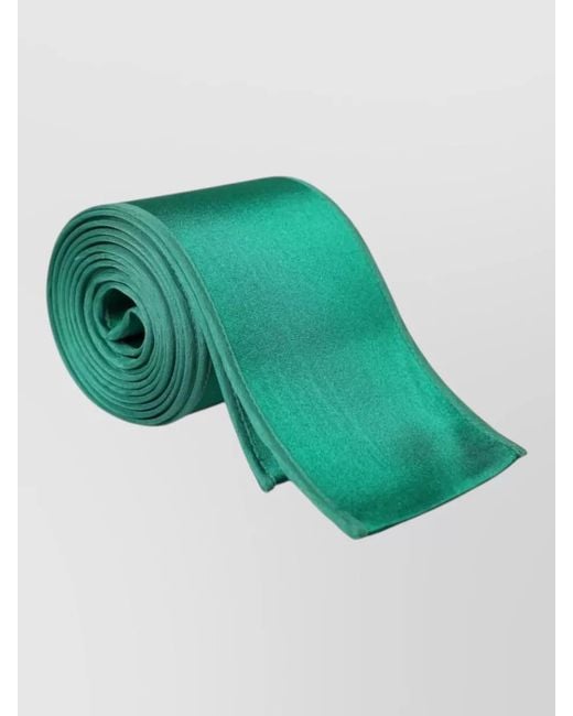 Dolce & Gabbana Green Silk Satin Long Waist Belt