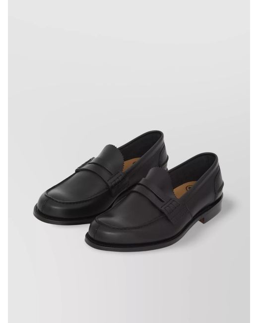 Church's Black Leather Loafers for men