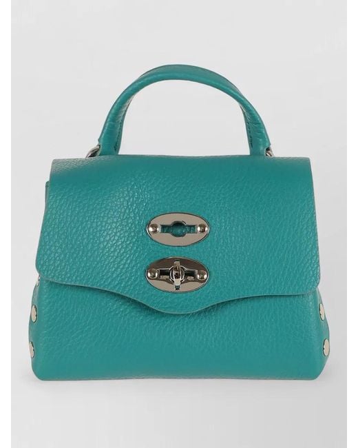 Zanellato Blue Leather Mini Shoulder Bag