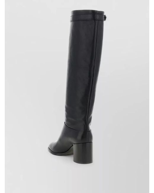 Prada White Leather Knee-High Boots