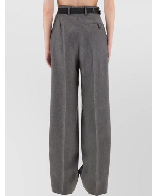 Stella McCartney Gray Straight-Leg Trousers