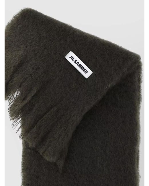Jil Sander Multicolor Scarf Fringed Edges Soft Texture Accessory for men