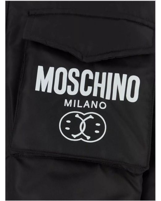 Moschino Black Nylon Padded Jacket for men