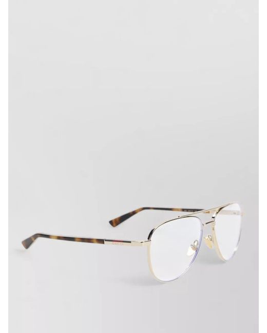 Gucci Natural Metal Aviator Sunglasses