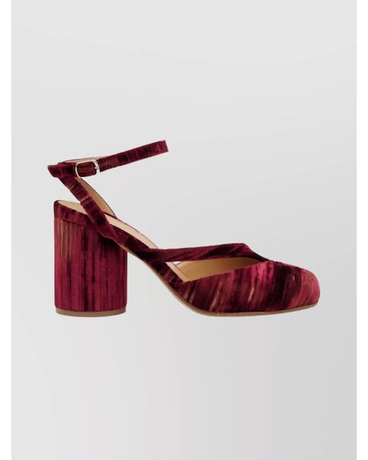 Maison Margiela Red Sheepskin Tabi Pumps