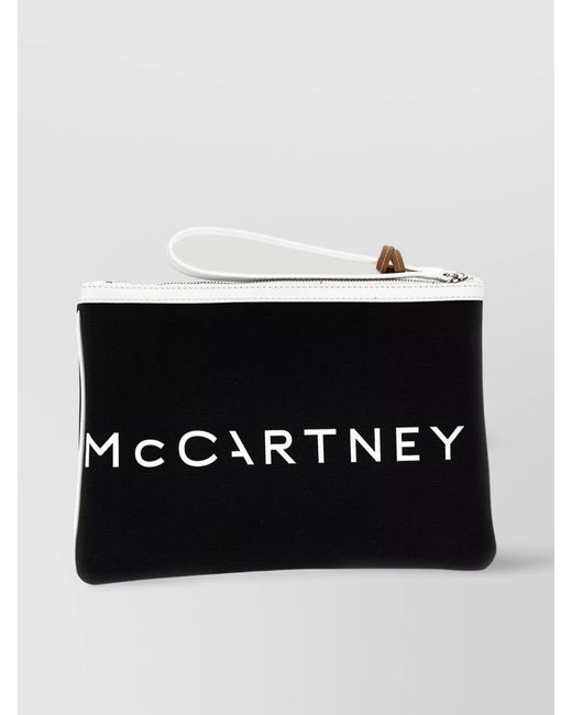 Stella McCartney Black Pouch Eco Canvas Clutch Bag