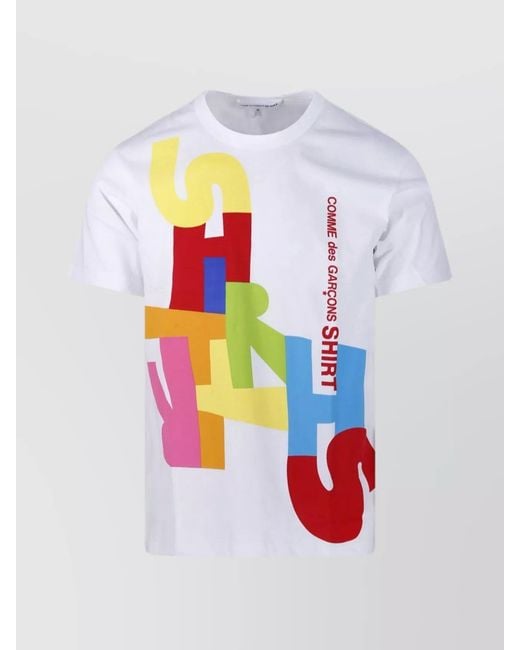 Comme des Garçons White Printed T-Shirt for men
