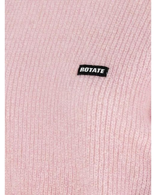 ROTATE BIRGER CHRISTENSEN Pink Alpaca Wool Jumper