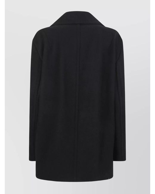 Max Mara Black Stylish Jacket With Button Design And Wide Lapels