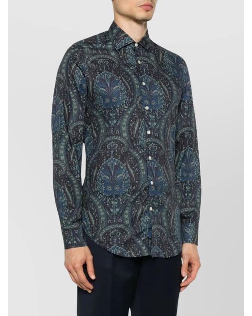 Etro Blue Slim-Fit Shirt for men