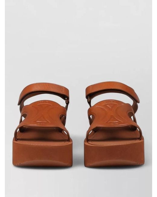 Céline Brown Leather Mules