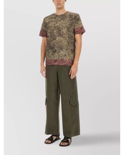 Dries Van Noten Green Regular-Fit T-Shirt for men